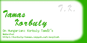 tamas korbuly business card